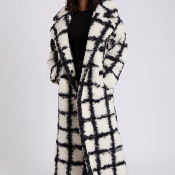 Urban Bliss Checked Borg Longline Jacket  / 12