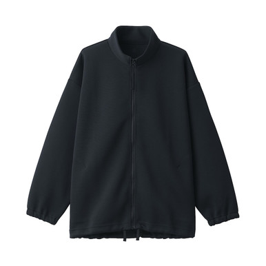 Unisex Polyester Blouson Jacket Black XL | Black