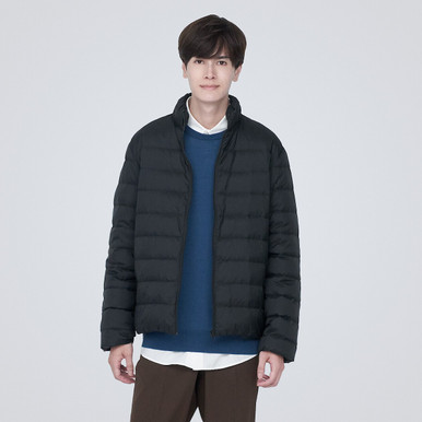 Men's Recycled Nylon Lightweight  Down Jacket Black L | Black