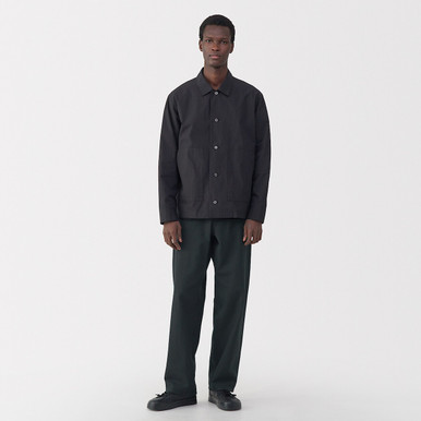 Men's Washi and Cotton Twill Wide Leg Trousers Off White 32inch | Off White