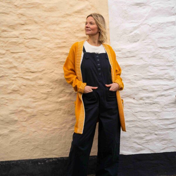 Saltrock Womens Longline Knitted Cardigan - Yellow - Size: Small