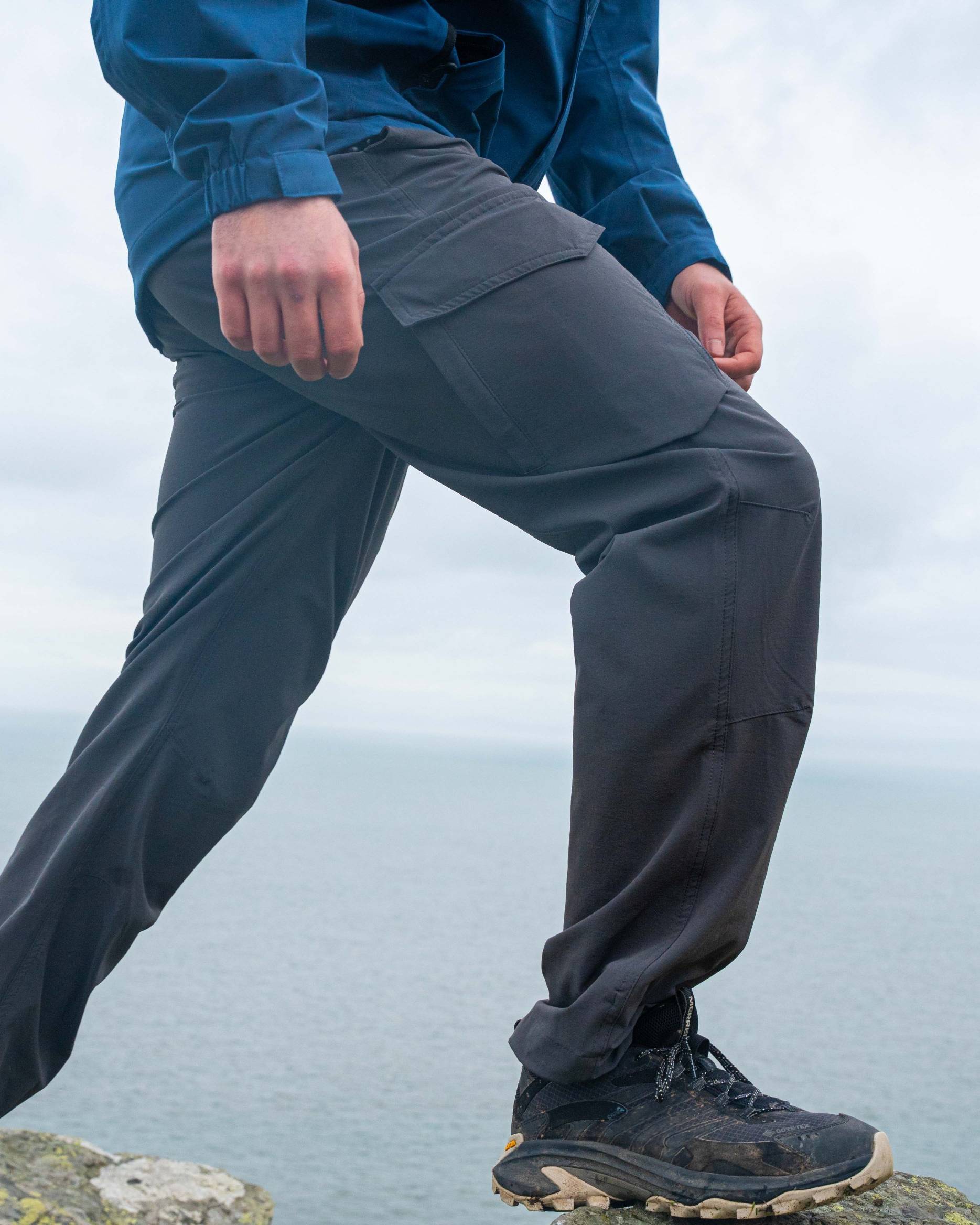 Saltrock Mens Water Resistant Trousers - Grey - Size: W 38