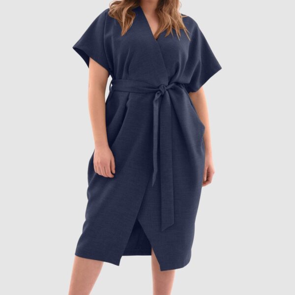 Closet London Closet Curves  Navy Kimono Mini Dress