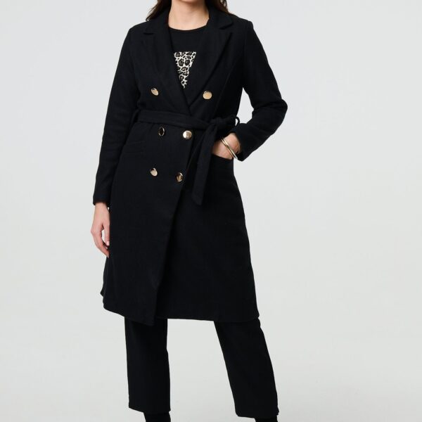 Button Front Tailored Coat