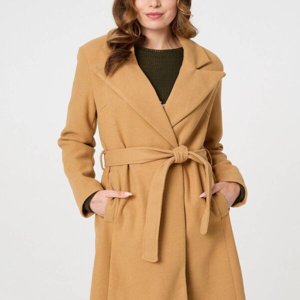 Tie Waist Longline Trench Coat