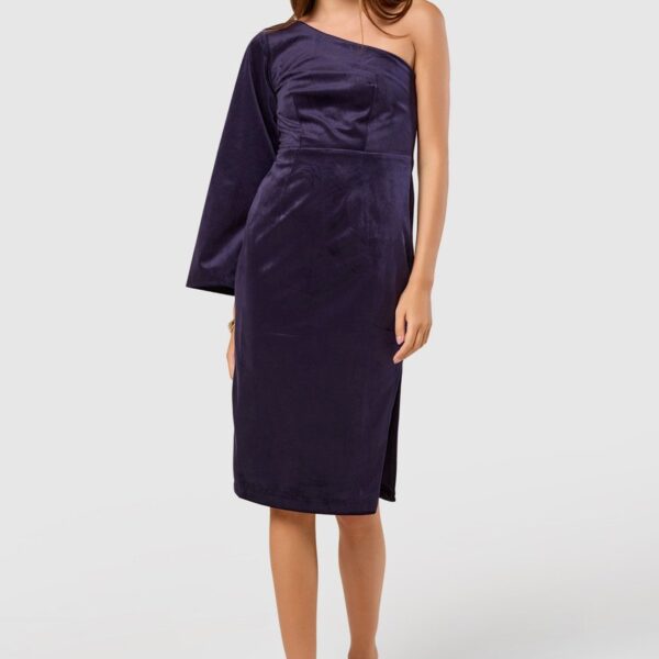 Closet London Navy One Sided Sleeves Pencil Dress