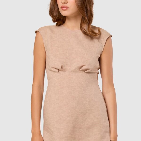 Closet London  Taupe  Empire Mini Dress