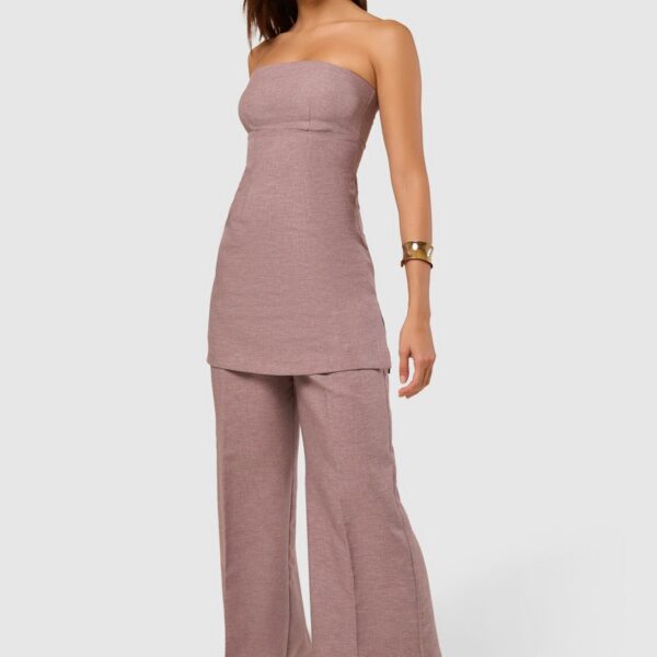 Closet London Grey Bandeau Mini Dress