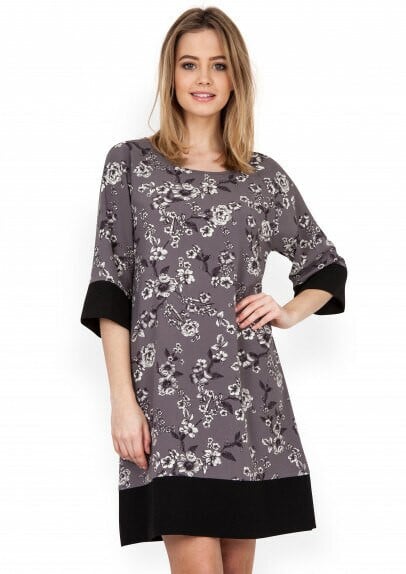 Closet London Grey Floral Tunic Dress