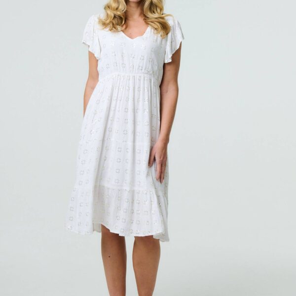 Embellished Relaxed Midi Dress