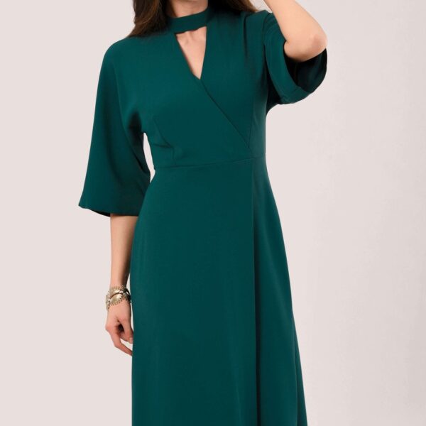 Closet London Teal Kimono Sleeve Wrap Midi Dress