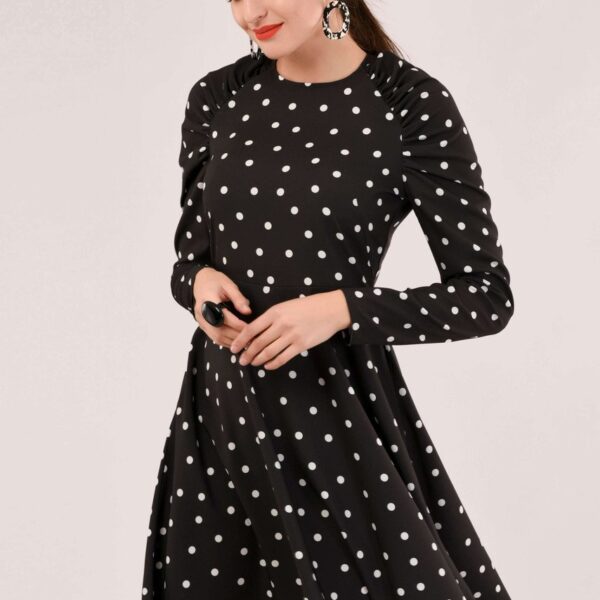 Closet London Black Gathered Shoulder Dress