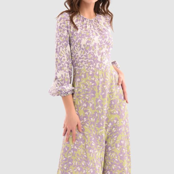 Closet London London LIME Gathered Neck A-Line Dress