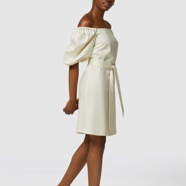 Closet London Ivory Bardot Belted Dress