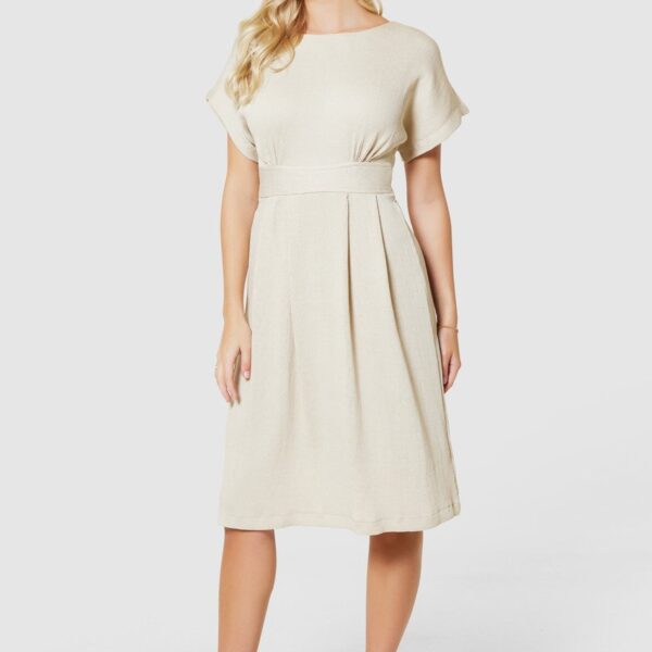 Closet London Kimono Midi Dress  STONE