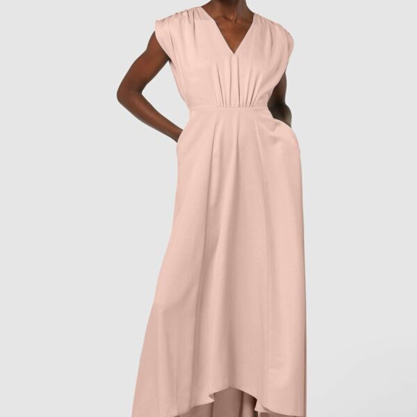 Closet London Blush Kimono High-Low Midi Dress