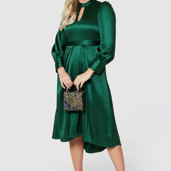 Closet London Green High-Low A-Line Midi Dress