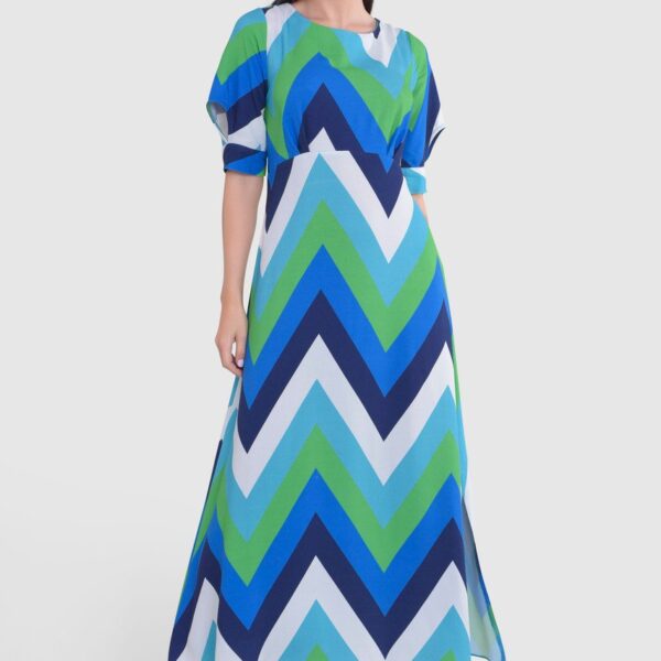Closet London Blue A-Line V-Back Dress