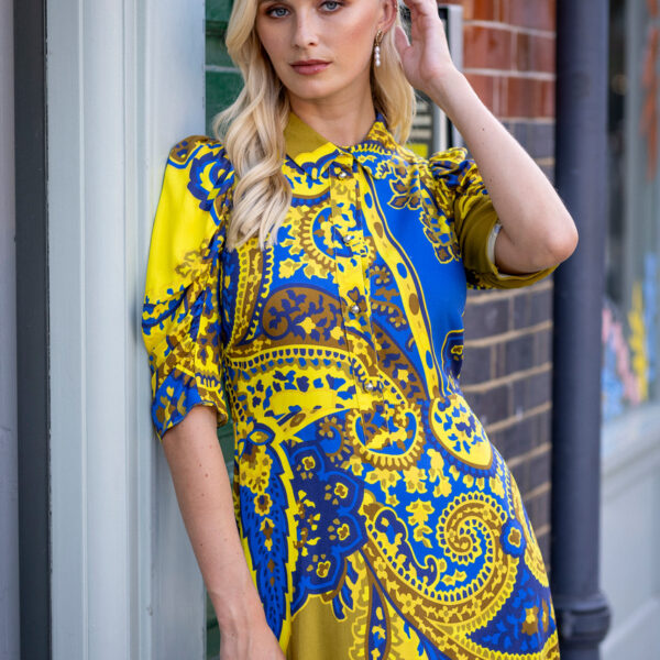 Closet London  Royal blue A-Line Shirt Dress