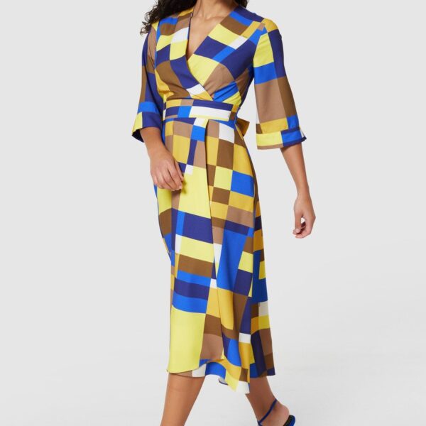 Closet London  Blue High-Low Wrap Dress