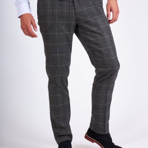 Marc Darcy Scott Grey Tweed Trousers