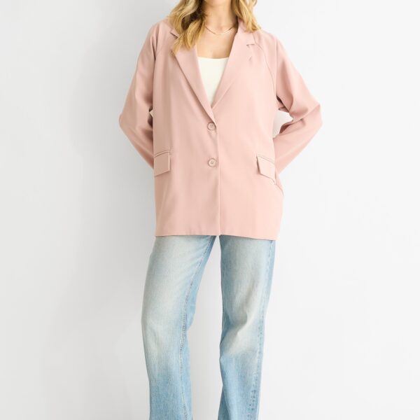 Blush Oversized Tailored Blazer