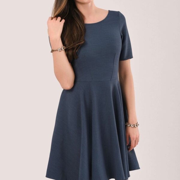 Closet London Denim Short Sleeved Skater Dress