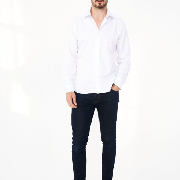 Roso Single Cuff White Shirt