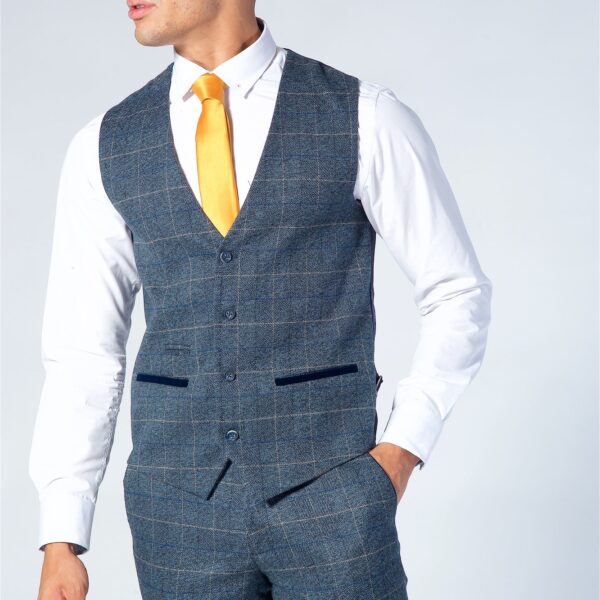 Marc Darcy Scott Blue Waistcoat