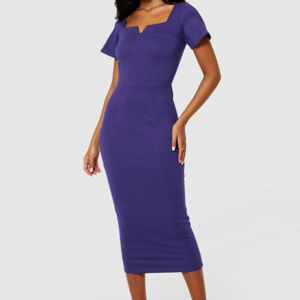 Closet London Purple Bodycon Dress