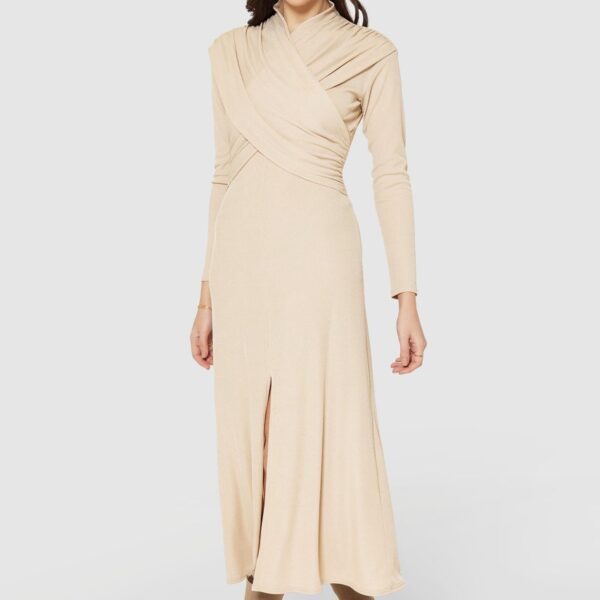 Closet London Stone Draped A-Line Dress