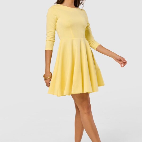 Closet London Skater Dress  LEMON