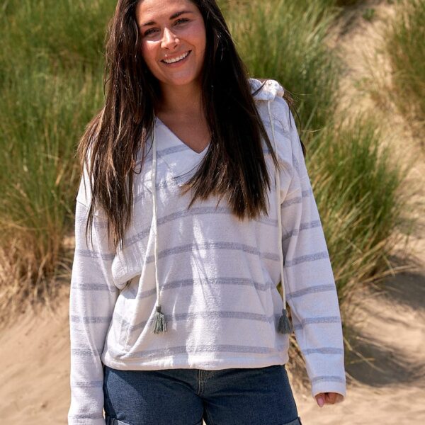 Saltrock Womens Pop Hoodie - Cream - Size: 8
