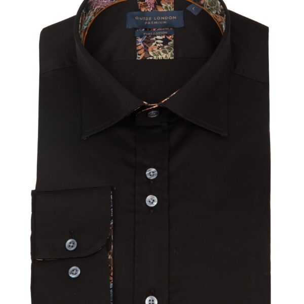 Long Sleeve Cotton Black Shirt