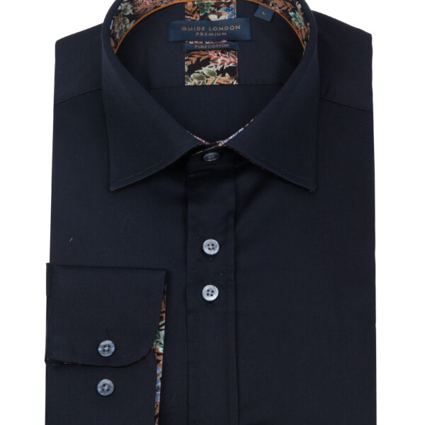Long Sleeve Cotton Navy Shirt