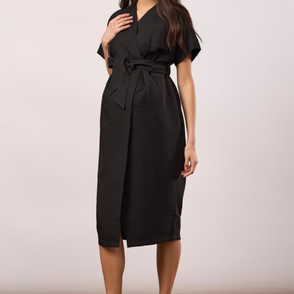 Closet London Black Maternity Kimono Dress