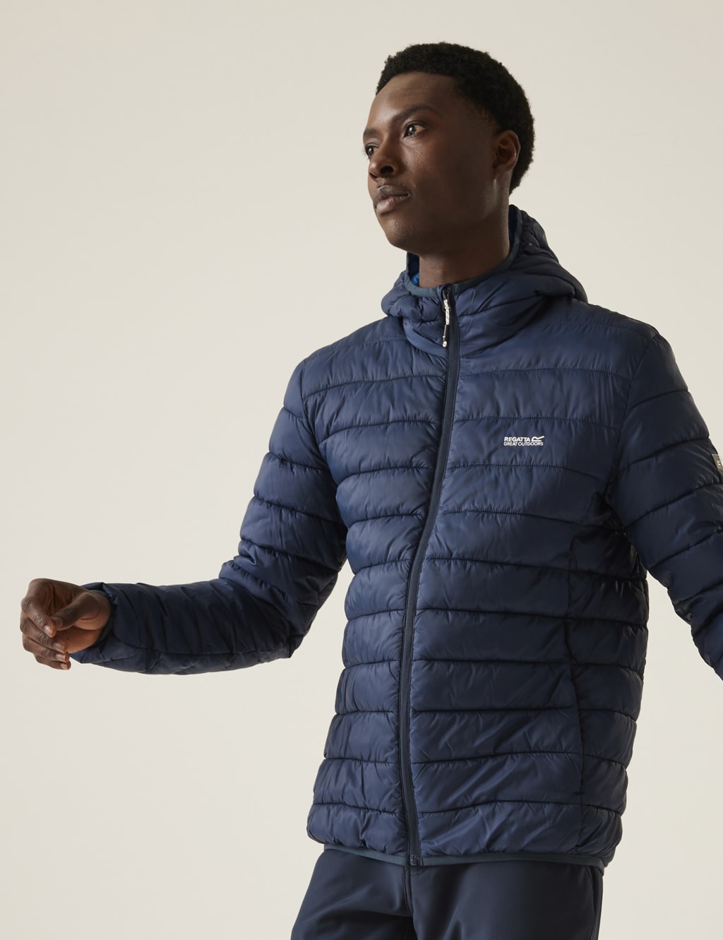 Regatta Men's Marizion Hooded Quilted Puffer Jacket - XL - Navy, Navy
