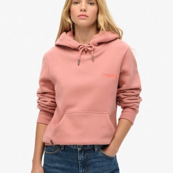 Superdry Women's Cotton Rich Embroidered Hoodie - 8 - Pink, Pink