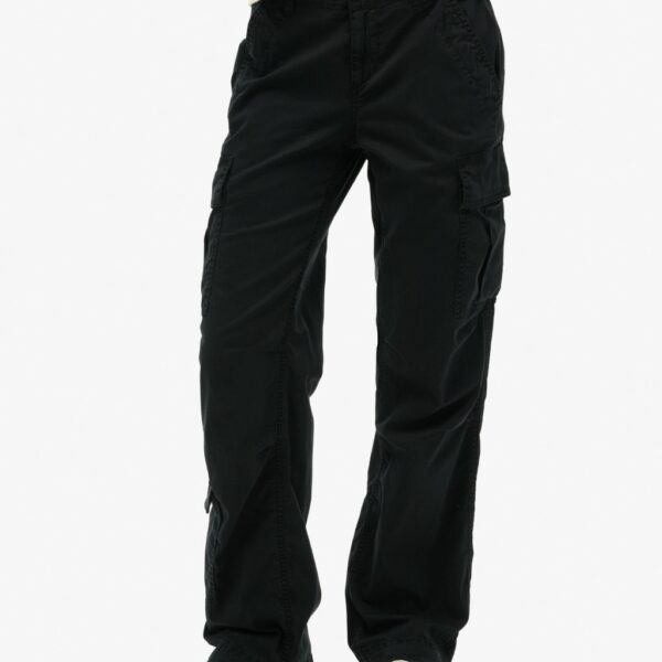 Superdry Women's Cotton Rich Cargo Straight Leg Trousers - 28 - Black, Black