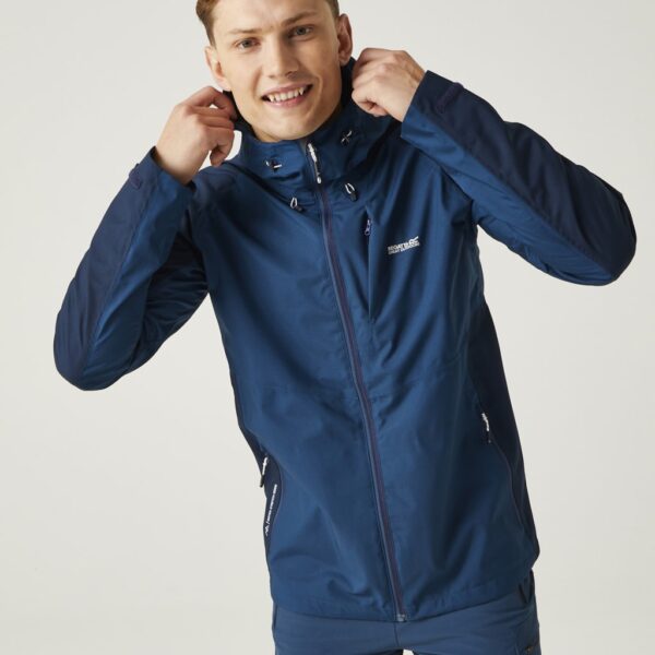 Regatta Men's Britedale Waterproof Hooded Jacket - Blue Mix, Blue Mix