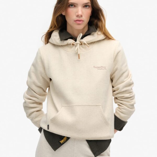 Superdry Women's Cotton Rich Hoodie - 14 - Beige, Tan,Grey,Beige