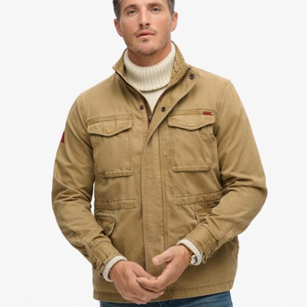 Superdry Men's Pure Cotton Utility Jacket - M - Brown, Brown