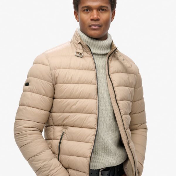 Superdry Men's Lightweight Padded Jacket - Beige, Beige
