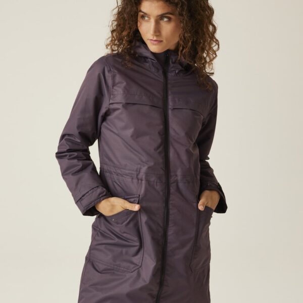 Regatta Women's Romine II Waterproof Hooded Raincoat - 16 - Purple, Purple,Brown,Navy,Dark Pink,Khaki