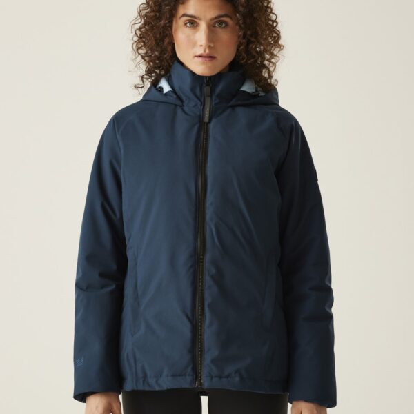Regatta Women's Reeah Waterproof Hooded Raincoat - 14 - Navy, Navy,Black