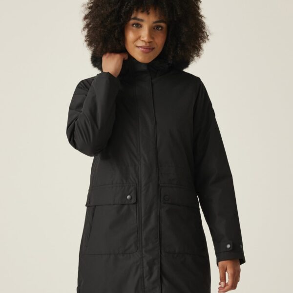 Regatta Women's Sabinka II Waterproof Hooded Parka Coat - 10 - Black, Purple,Khaki,Black
