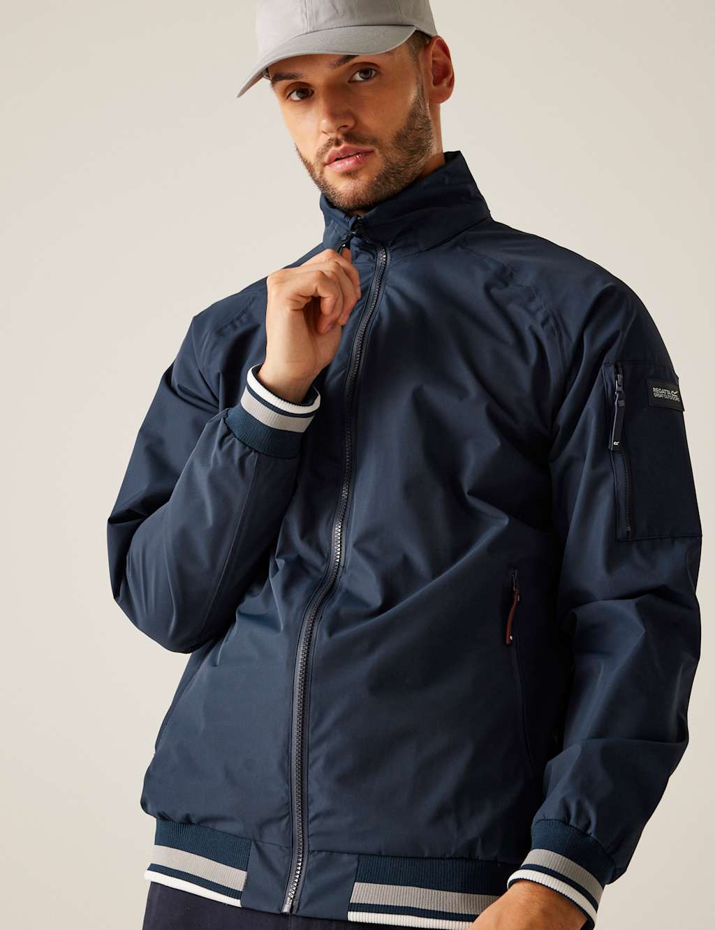 Regatta Men's Shorebay III Hooded Bomber Jacket - Navy, Green,Grey,Navy