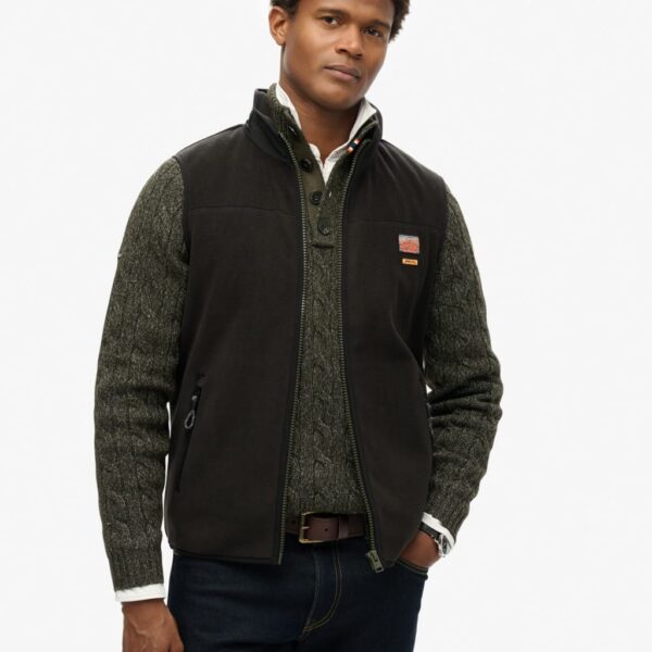 Superdry Men's Fleece Gilet - M - Black, Navy,Black