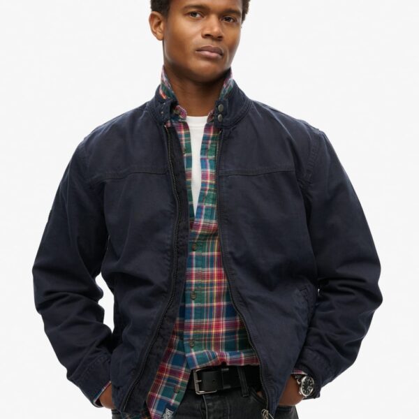 Superdry Men's Pure Cotton Harrington Jacket - M - Navy, Navy