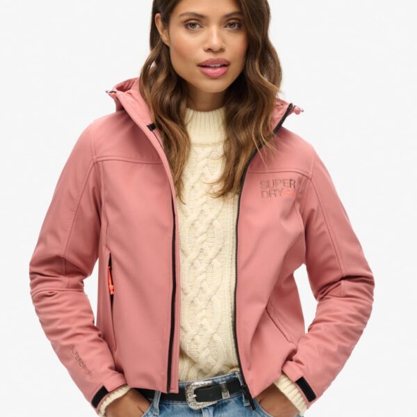 Superdry Women's Hooded Cropped Utility Jacket - 16 - Pink, Pink